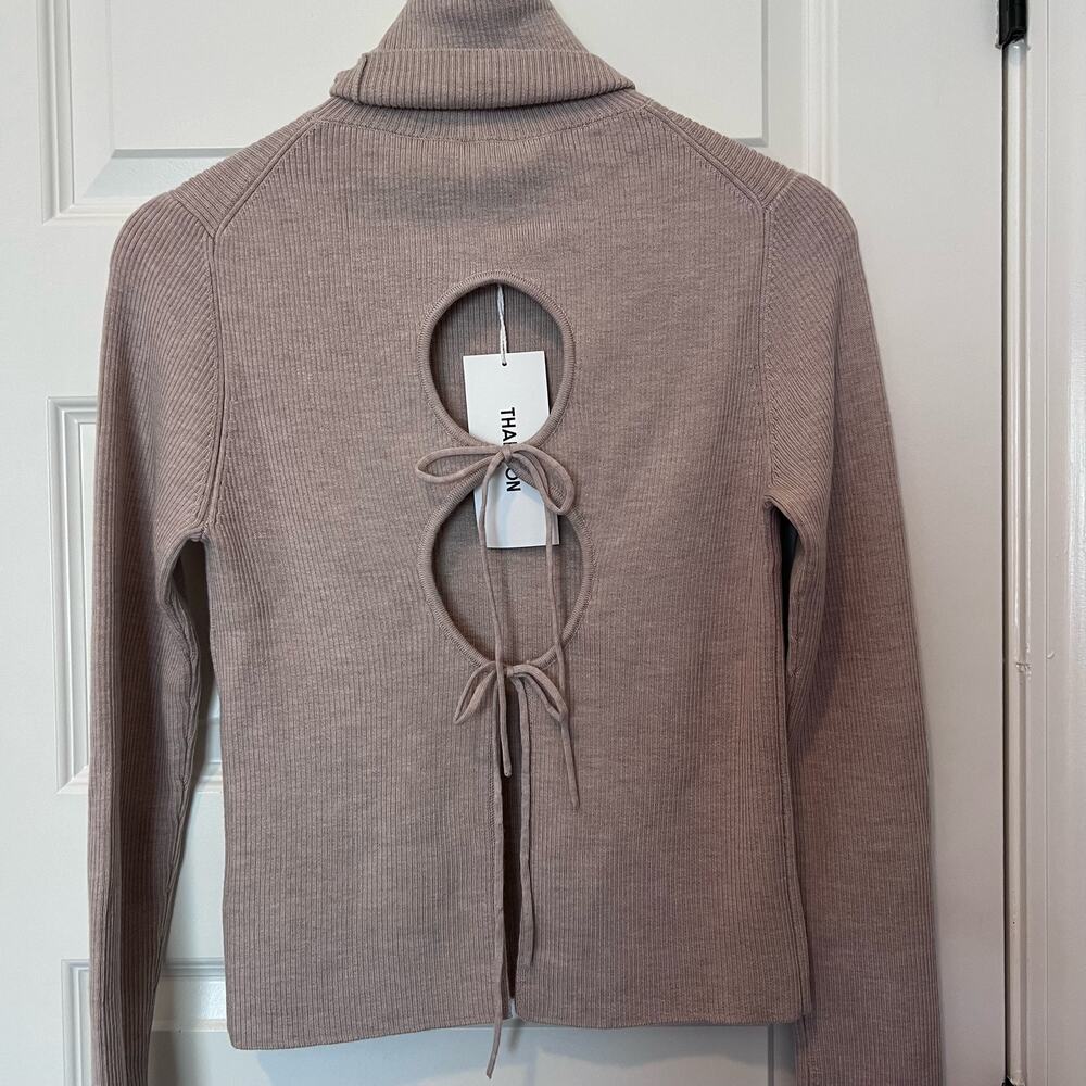 Thakoon Women's Open Back Turtleneck Sweater, Size M, NWT